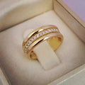 Double Band with Inlaid Zirconia