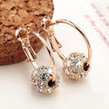 Gold Shimmering Sphere Earrings