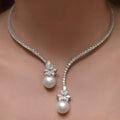 Elegant necklace crafted from lustrous silver.