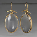Vintage crystal and gold earrings