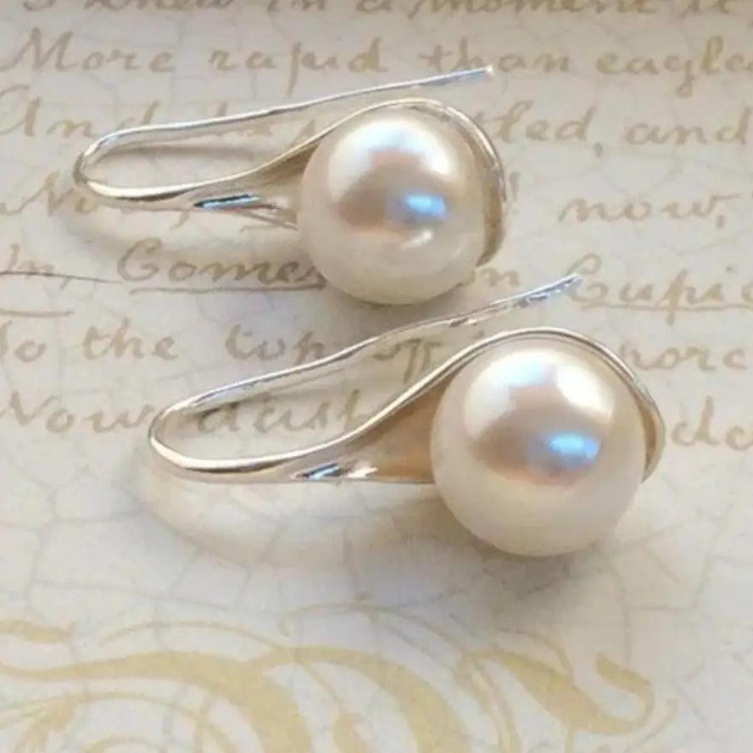 Elegant pearl drop earrings