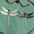 Sterling Silver Vintage Dragonfly Ear Jewelry