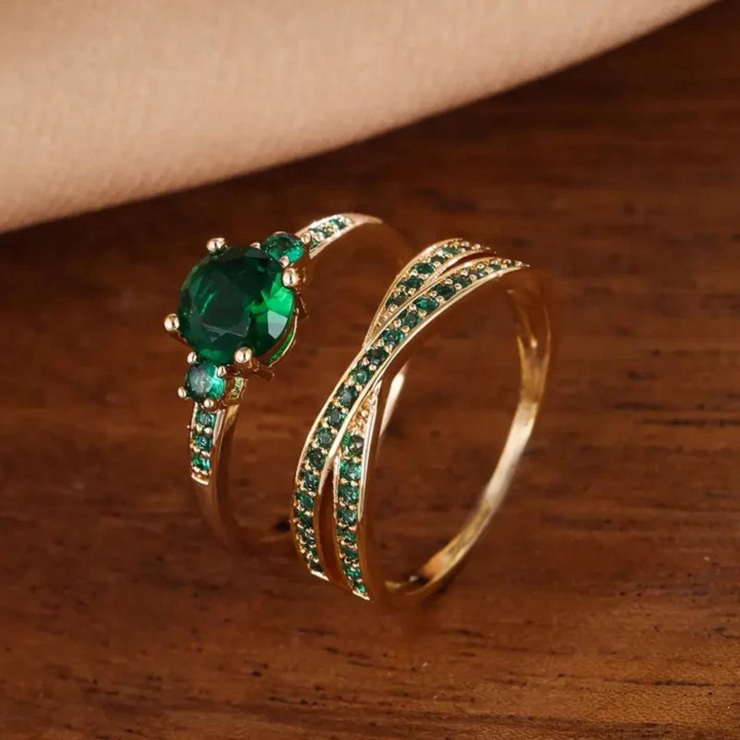 Elegant Bands Crafted from Verdant Gold