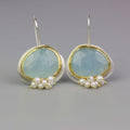 Vintage Light Blue Gemstone Earrings