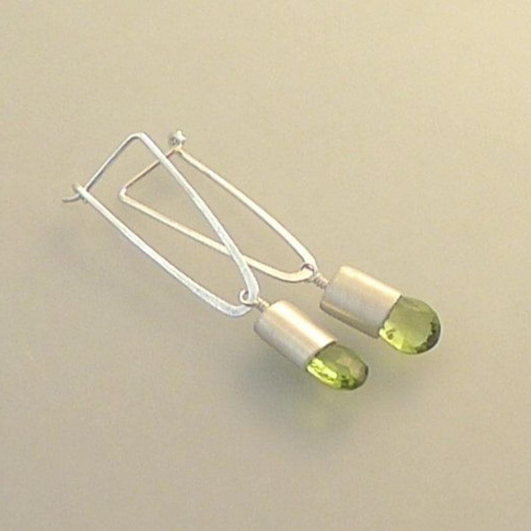 Vintage Olive Gemstone Earrings