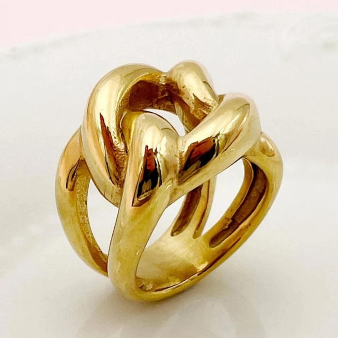Golden Vintage Knotted Ring