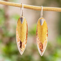 Yellow vintage dangling earrings