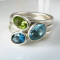 Vintage Inlay Oval Zirconia Silver Band
