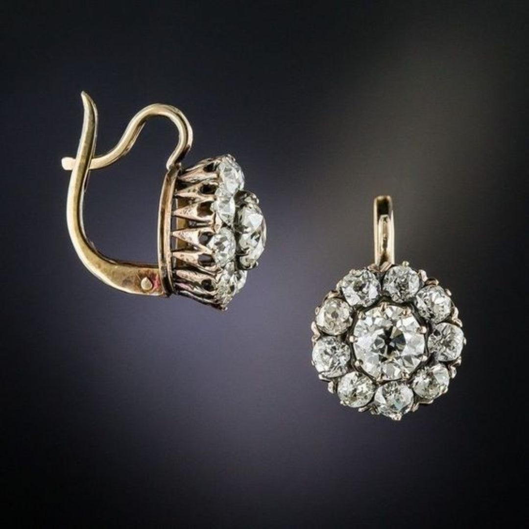 Vintage Edelstein Earrings in Golden