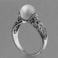 Vintage Silver Beaded Ring