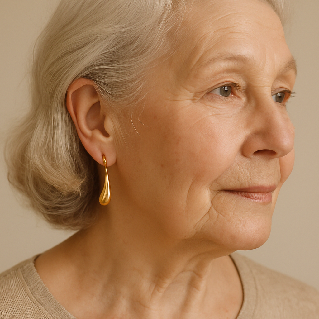 Certainly! Here's a slightly edited version:

Vintage Gold "Drop" Earrings