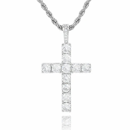 Necklace with a Cross pendant.