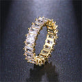 Luxurious Zirconia Band in Gold and Silver