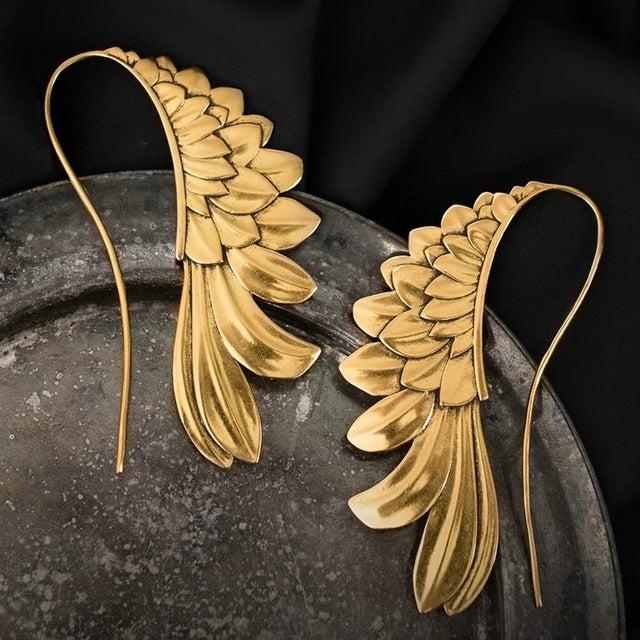 Vintage Silver Winged Earrings