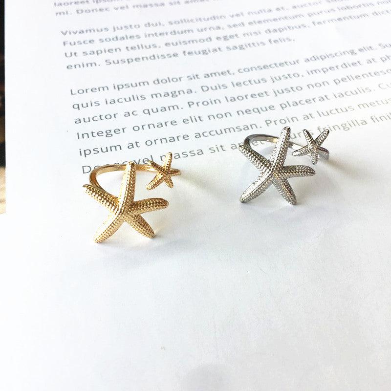 Adjustable Starfish Band in Silver and Gold