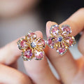 Multicolored Zirconia Earrings in Silver