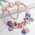 Pink, Silver, and Blue Crystal Bracelet