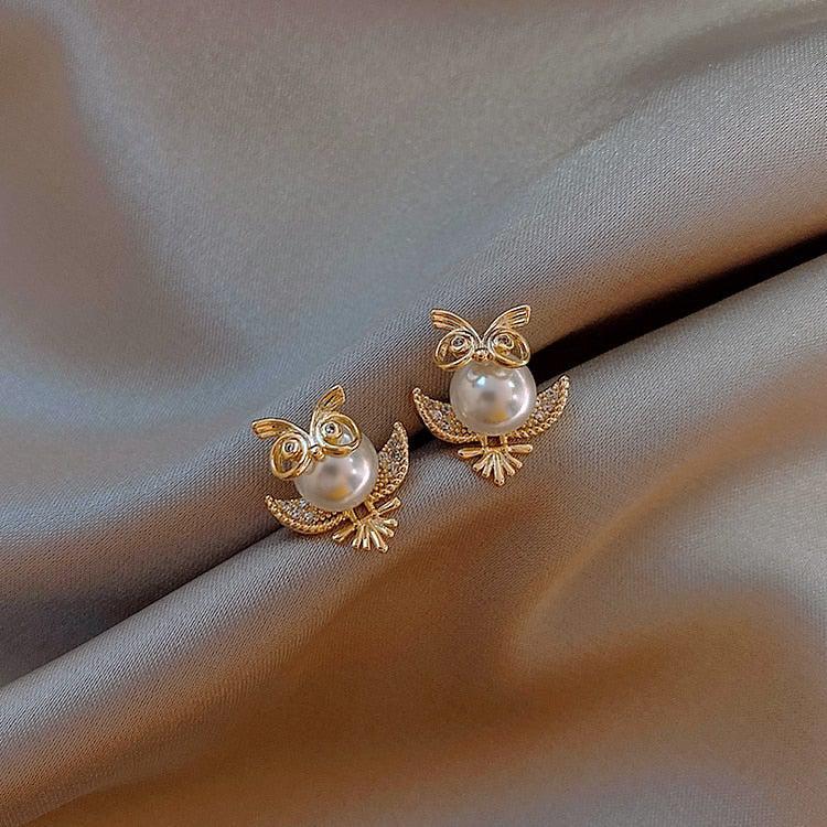 Golden Owl Earrings