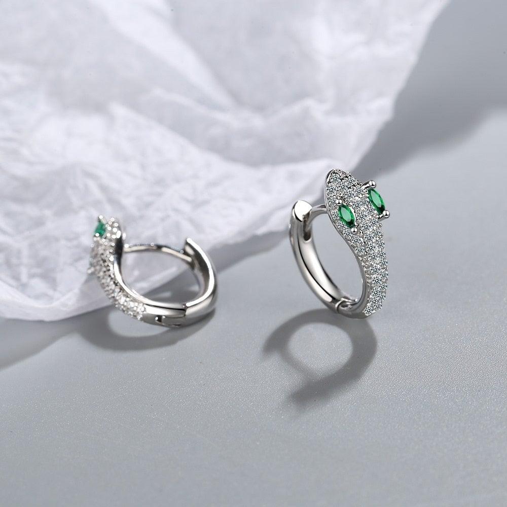 925 Sterling Silver Serpent Earrings