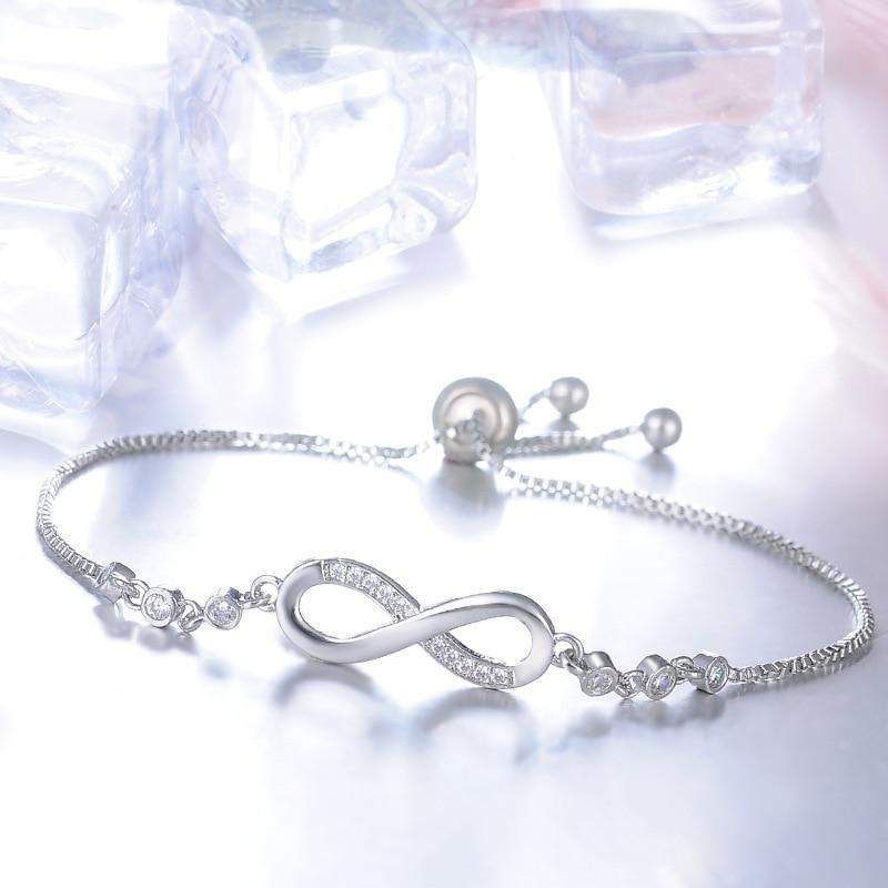 Adjustable Endless Bracelet in Silver