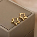 Minimalist Golden Star Earrings