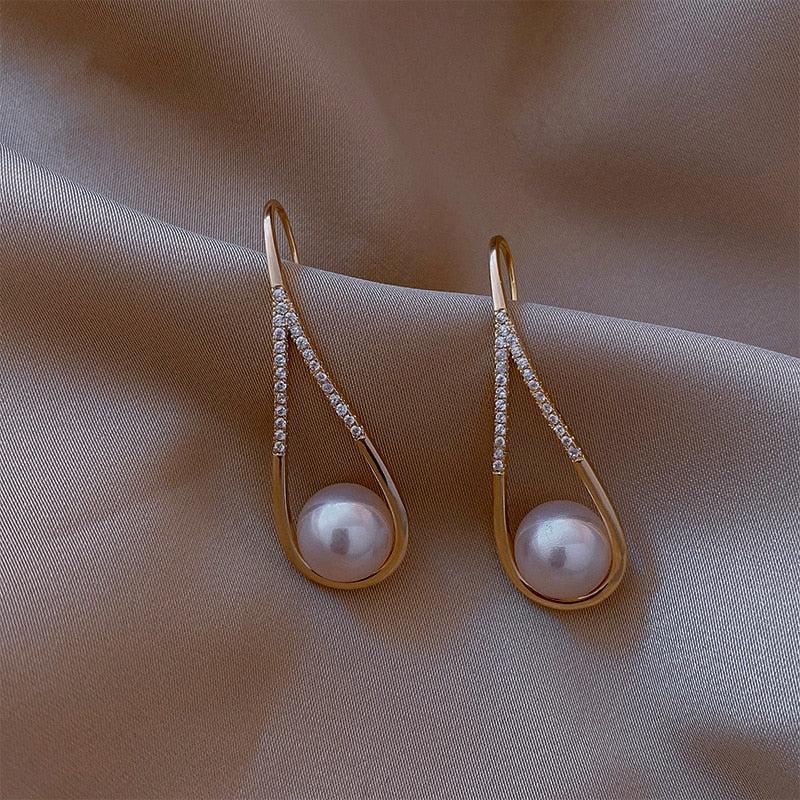 Rose Gold Pearl Studs