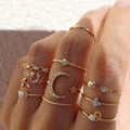 10-Pack Bohemian Silver and Gold-Toned Rings