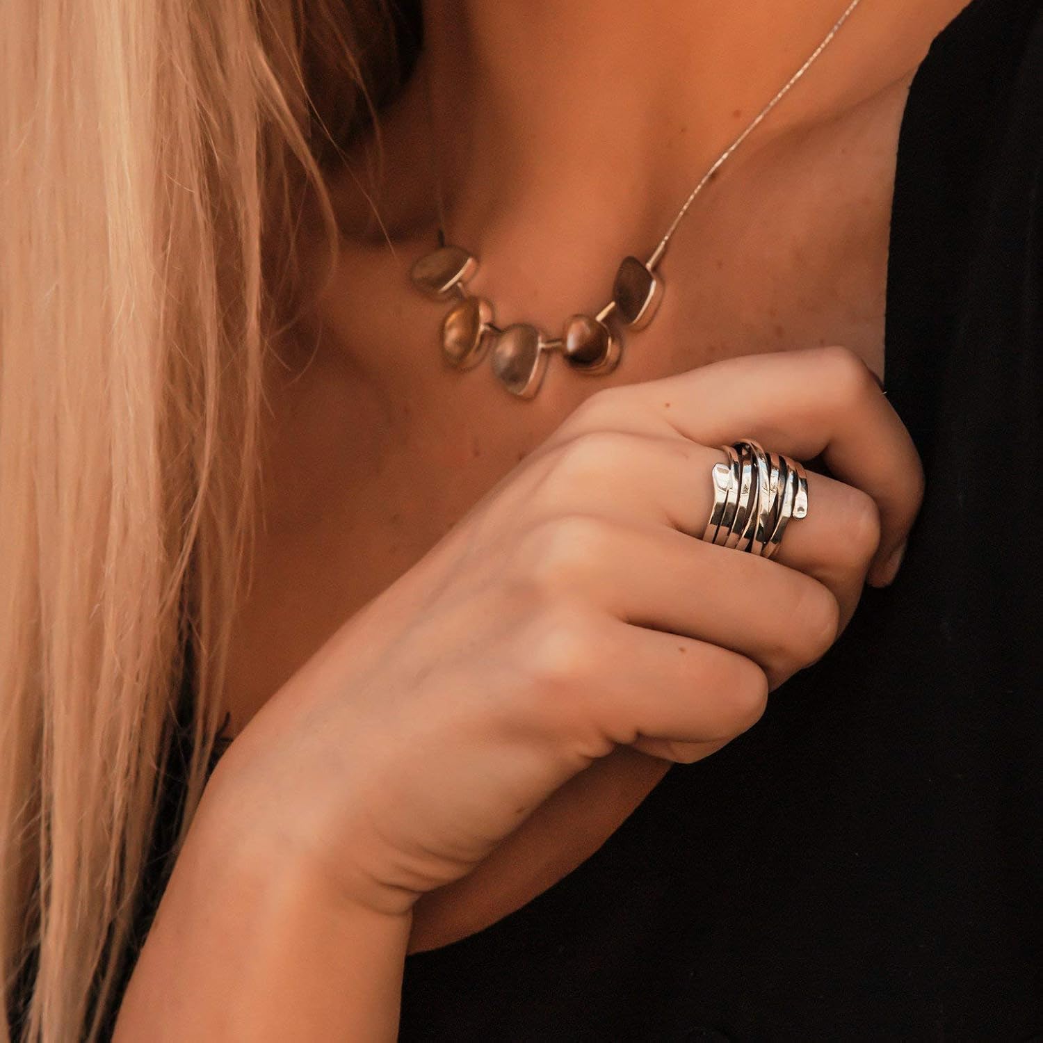 Silver Multi-Band Wrapped Ring