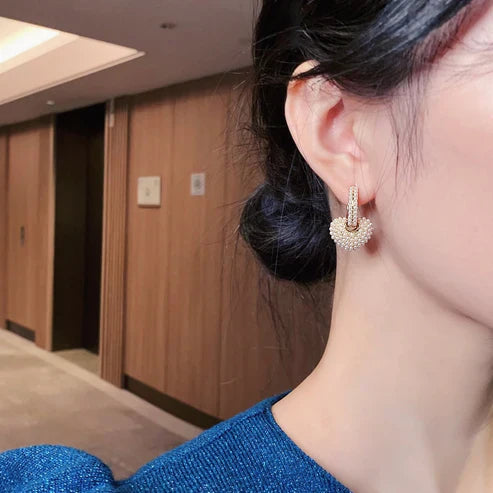 Golden Love Pearl Earrings