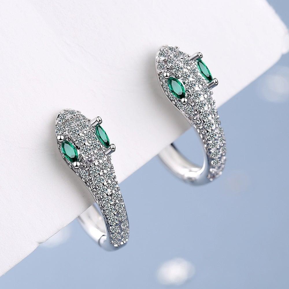 925 Sterling Silver Serpent Earrings