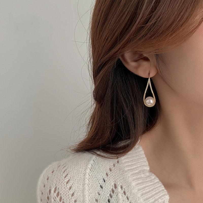 Rose Gold Pearl Studs