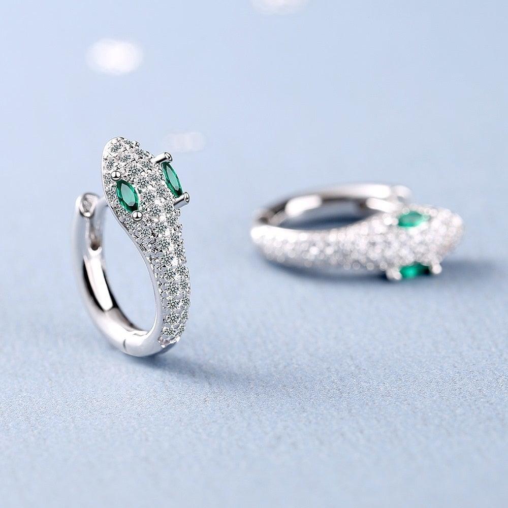 925 Sterling Silver Serpent Earrings