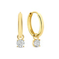 Moon Tears Stone Hoop Earrings