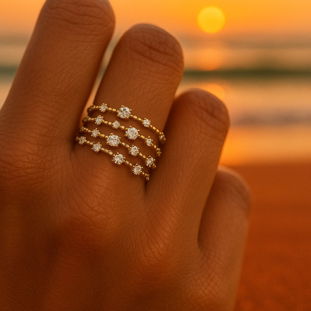 Pelagia | Set of Gold Rings
