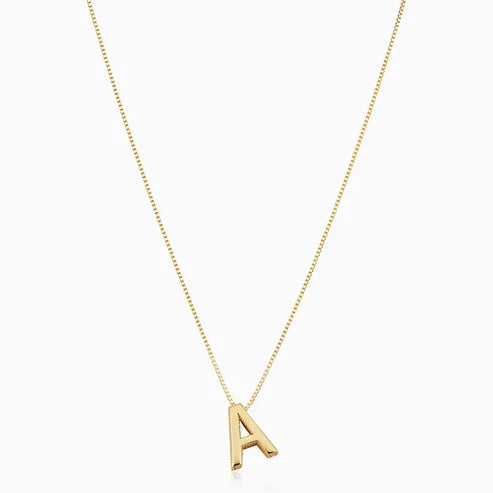 Initial necklace with a love letter.