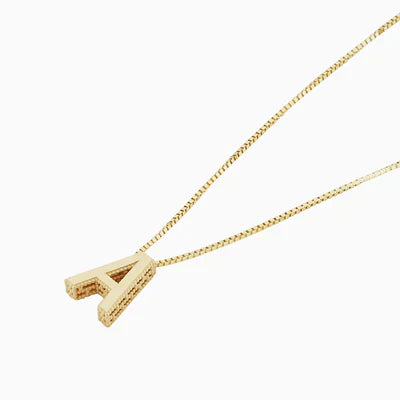 Initial necklace with a love letter.