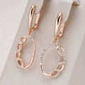 Elegant earrings with zirconia gold