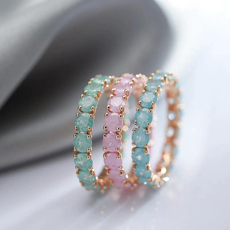 Gold ring with a round stone