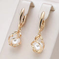 Elegant Gold Pearl Drops