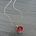 Golden Vintage Necklace in Red