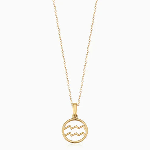 Zodiac Sign Pendant Necklace.