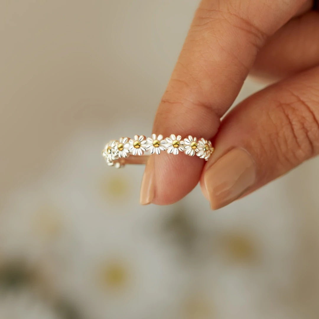 Silver Flower Ring
