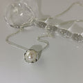 Timeless crystal pendant necklace in sterling silver