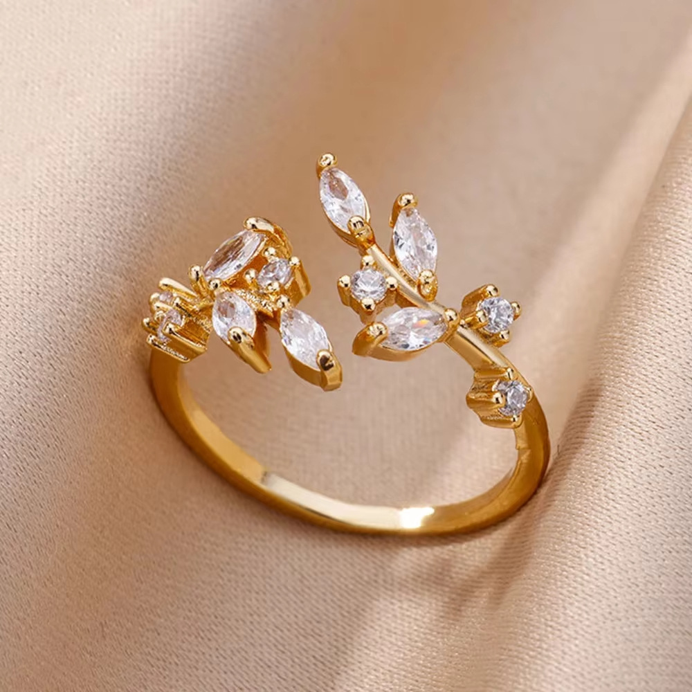 Golden Open Leaf Band