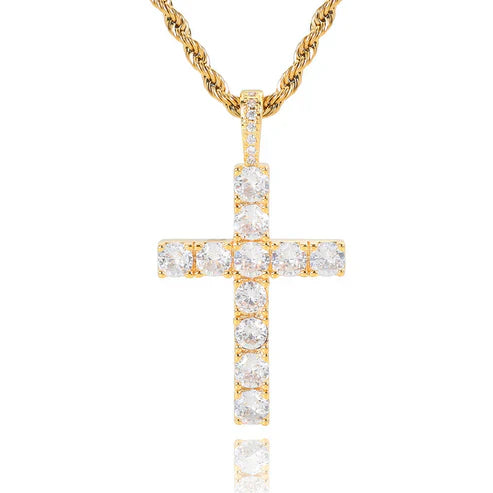 Necklace with a Cross pendant.