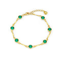 Emerald Chain Link Bracelet