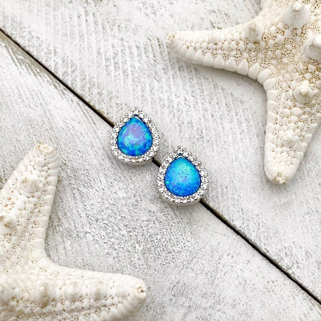Silver and Opal Earrings.