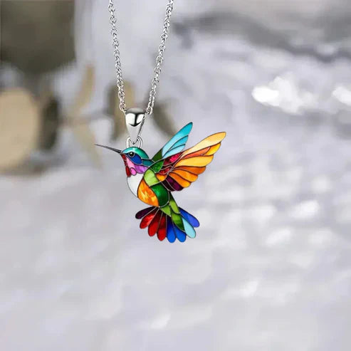 Beautiful Hummingbird Pendant with Bonus Earrings