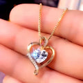 Gold Necklace with Zirconia Heart