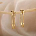 Minimalist Golden Clip Earrings